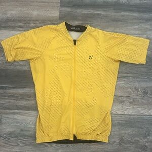 Velocio Aerial Dot Ultralight yellow cycling biking jersey women’s size medium